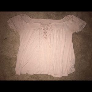 Super soft shoulder-less top